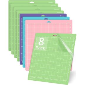 Gwybkq Cutting Mat 12x12 for Cricut 8 Packs Variety Explore Air 2/Air/One/Maker Sticky (Light,Standard,Strong,Fabric) Grip Non-Slip Durable Mats in Kuwait