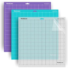 Cutting mat 12x12 for Silhouette Cameo 4/5/3/2/1(6 mats-4 StandardGrip,1LightGrip, 1StrongGrip) Adhesive Non-Slip Cut Mat for Crafts, Quilting, Sewing, Scrapbooking and All Arts