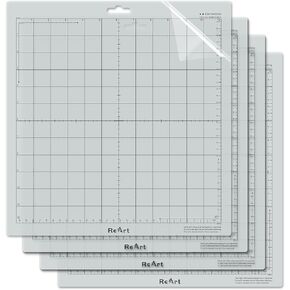 ReArt Standard Grip Cutting Mat for Silhouette Cameo 4 Packs 12" x 24" - Adhesive Cut Mat Replacement Set Matts Vinyl Craft