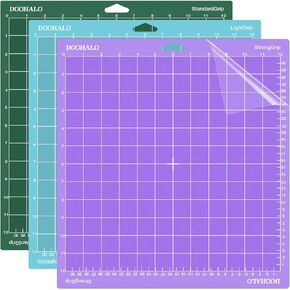 DOOHALO Cutting Mat for Silhouette Cameo 4 Cutting Machine Lightgrip Cutting Mat 12 X 12 inch 3 Pack Replacement Adhesive Mats for Silhouette Cut