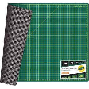 NEWBRAUG 36'' × 48'' Large Self Healing Cutting Double Sided 5-Ply Mat, Big Cutting Board for Rotary Cutting, Quilting, Sewing, Craft, Fabric & Scrapbooking(Green/Black) in Kuwait