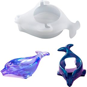 Self-Draining Dolphin Soap Holder Silicone Resin Mold, Dolphin Soap Holder DIY, Epoxy Resin Casting Mold for Soap Tray, Silicone Mold for Soap Holder in Kuwait