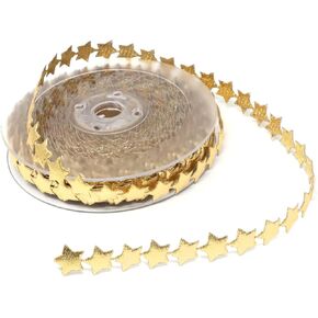 Honbay Sparkly Polyester Star Ribbon Trim Embellishment, Star Decoration Ribbons, for Wedding, Birthday, Valentine's Day, Baby Shower, Christmas, Thanksgiving, Gift Cake Wrapping, DIY Crafts (Gold) in Saudi Arabia