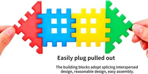 Building Blocks 70pcs,Building Blocks for Toddlers 3-5, Children Building Toys, Waffle Building Blocks, Toy Stacking Building Sets in Kuwait