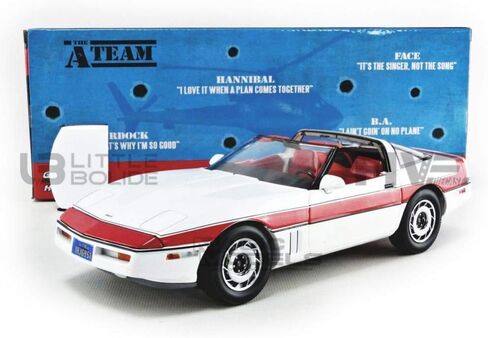 Greenlight 13532 1: 18 The A-Team (1983-87 TV Series) - 1984 Chevrolet Corvette C4 - New Tooling Parts, Multicolor in Saudi Arabia