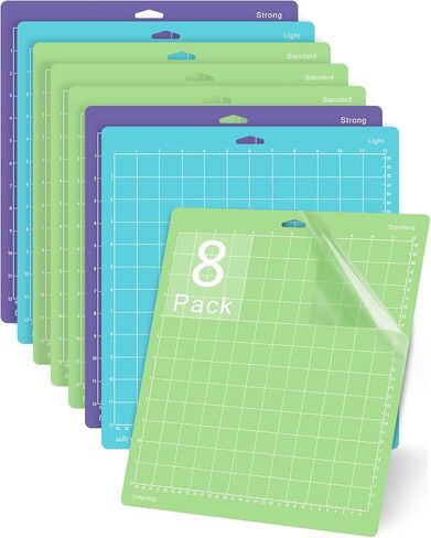 Gwybkq Cutting Mat for Cricut Maker 3/Maker/Explore 3/Air 2/Air/One 8 Pack 12x12 Cut Pads Replacement Accessories Adhesive Sticky Green Cricket Standard Card in Kuwait