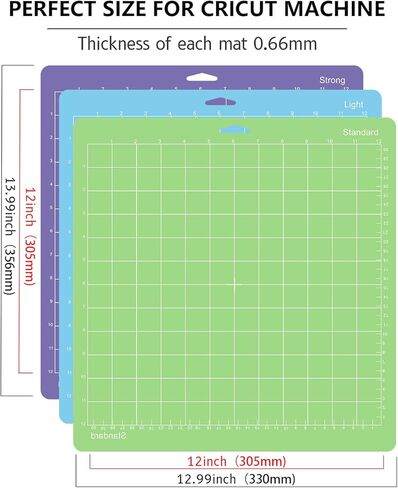 Gwybkq Cutting Mat for Cricut Maker 3/Maker/Explore 3/Air 2/Air/One 8 Pack 12x12 Cut Pads Replacement Accessories Adhesive Sticky Green Cricket Standard Card in Kuwait