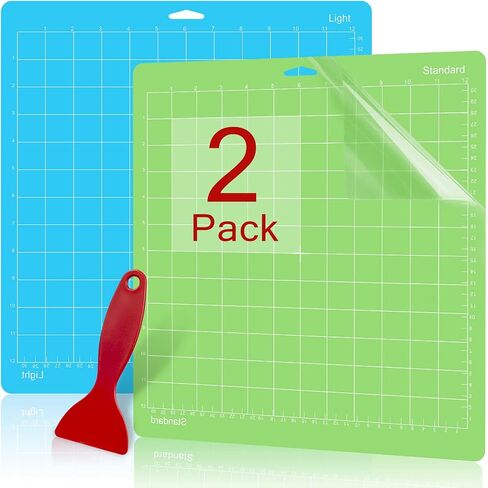 Colemoly 12x12 Cutting Mat 9 Pack Standard for Cricut Maker/Maker 3/Explore 3/Air 2/Air/One Cut Cards 2 Pack Scraper Green Grip Sticky Cricket Replacement Accessories Pad for Supplies,Quilting in Kuwait