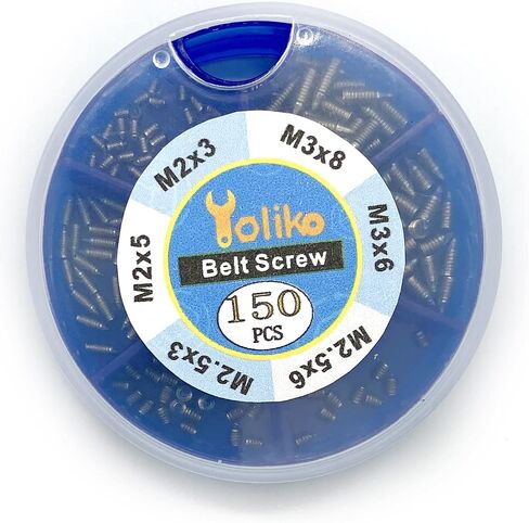120 pcs Nickel Plated Tip Screws Pointed Cross Slot Leather Accessories 12 Sizes Belt Screws Include M2*3-M2*6, M2.5 * 3-M2.5 * 8, M3*3-M3*8 with 2mm Screwdriver for Belt Buckle Wallet Handbag Purse in Kuwait