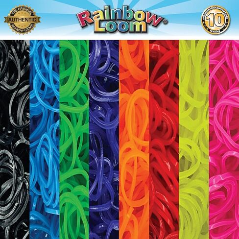 Rainbow Loom® Treasure Box Sparkle Edition، 8000 شريط مطاطي في 8 ألوان براقة مختلفة، ومكافأة مكونة من 2 نول سعيد، أنشطة رائعة للأولاد والبنات بعمر 7 سنوات فما فوق in Kuwait