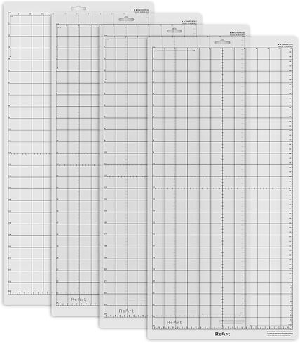 ReArt Cutting Mat for Silhouette Cameo 4 Packs 12" x 24" - Adhesive Cut Mat Replacement Set Matts Vinyl Craft in Kuwait