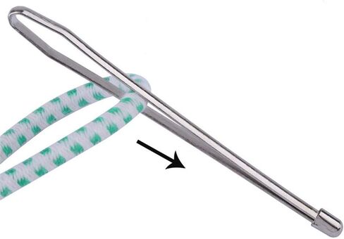 RMISODO 6 Pieces Easy Pull Bodkin Needle Threader Tweezer Metal Bodkin Ribbon Weaving Tool for Elastic Threading Sewing Machine in Kuwait