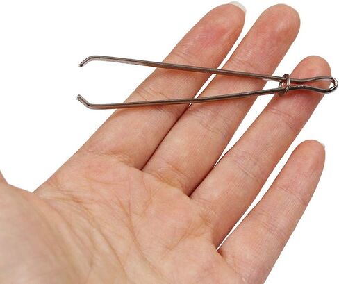 RMISODO 6 Pieces Easy Pull Bodkin Needle Threader Tweezer Metal Bodkin Ribbon Weaving Tool for Elastic Threading Sewing Machine in Kuwait