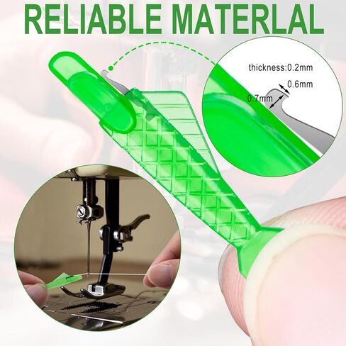 PAGOW Sewing Needle Inserters, Fish Type Needle Threaders for Hand Sewing, Quick Sewing Threader Needle DIY Tool for Small Eyes, Embroidery Floss, Sewing Plastic Wire Loop (1 1/4 Inch) 30 PCS in Kuwait