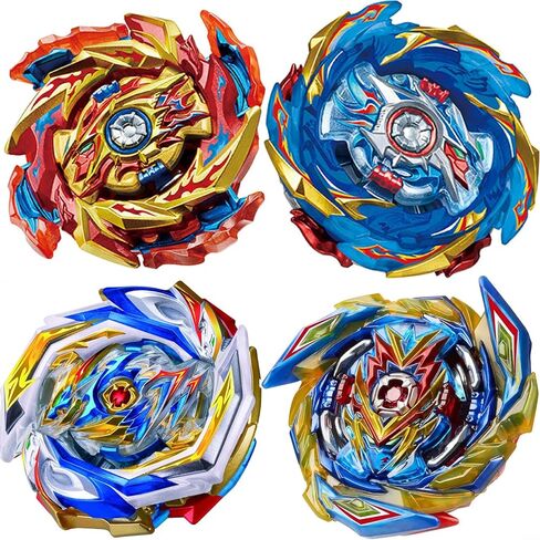 4 Piece Gyros Battle Set Battling Burst Tops with Stickers, Kids Boys Christmas Birthday Party Gift Idea in Kuwait