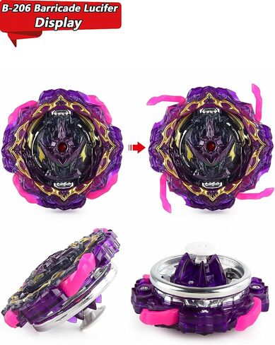 Desamvap Bey Battling Tops Burst SuperKing Booster B-163 Brave Valkyrie EV' 2A مع قاذفة Bey Blade وGrip Battle Game Set Right Spin DB Layer System Gyro Toys Set هدايا للأطفال الأطفال الأولاد in Kuwait
