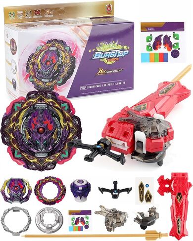 Desamvap Bey Battling Tops Burst SuperKing Booster B-163 Brave Valkyrie EV' 2A مع قاذفة Bey Blade وGrip Battle Game Set Right Spin DB Layer System Gyro Toys Set هدايا للأطفال الأطفال الأولاد in Kuwait