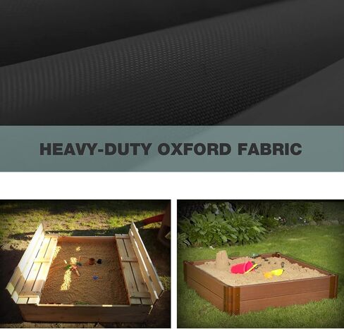 غطاء صندوق رمل Hoypeyfiy Sandbox، غطاء صندوق رمل للأطفال لحماية الرمل والألعاب، غطاء واقٍ مربع لصندوق الرمل مع رباط أسود 59 * 59 بوصة in Kuwait