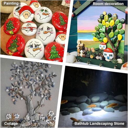 ماركدانج 25 قطعة من الصخور للرسم 13 قطعة 0.5-1 انش، 5 قطع 1-2 انش، 5 قطع 2-3 انش و2 قطعة 3-4 انش صخور نهرية للرسم على الصخور الطبيعية المسطحة والناعمة للرسم للاطفال والكبار هدية حرفية in Kuwait