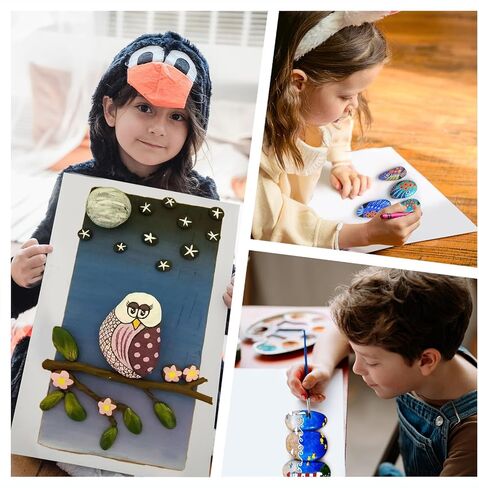 ماركدانج 25 قطعة من الصخور للرسم 13 قطعة 0.5-1 انش، 5 قطع 1-2 انش، 5 قطع 2-3 انش و2 قطعة 3-4 انش صخور نهرية للرسم على الصخور الطبيعية المسطحة والناعمة للرسم للاطفال والكبار هدية حرفية in Kuwait