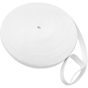 شريط مطاطي لخياطة حزام الخصر - 1 بوصة 43 ياردة مطاط لخياطة حزام الخصر، مرونة عالية مرنة للخياطة، شريط مطاطي سميك عالي التحمل للسراويل والشعر المستعار والملابس والحرف اليدوية in Kuwait