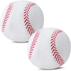 HyDren 2 Pcs Plush Stuffed Basketball Rugby Football Baseball Pillows Soft Fluffy Sports Throw Pillows Cushions for Bedroom Nursery Room Decoration(8.7 Inch,Basketball)