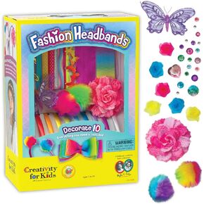 Creativity for Kids Fashion Headband Making Kit - Makes 10 DIY Headbands, Arts and Craft Kits for Ages 5-7+, Kids Activities, Birthday Gifts for Girls