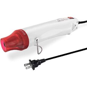 مسدس حراري صغير من Mlife - 300 وات - أداة تسخين مزدوجة الحرارة مع سلك طاقة بطول 6.5 قدم لأكواب راتينج الأكريليك DIY ونقش الانكماش وتغليف الطلاء وتجفيف الحرف الإلكترونية DIY (رمادي فاتح) in Kuwait