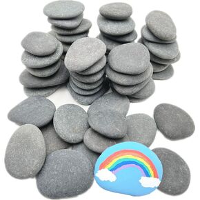 100 PCS Rocks Bulk for Painting, River DIY Rocks Flat & Smooth Kindness Rocks for Crafts, Decoration, Medium/Small Rocks for Painting,1.5"-3"Hand Picked for Painting Rocks (Medium +Small)