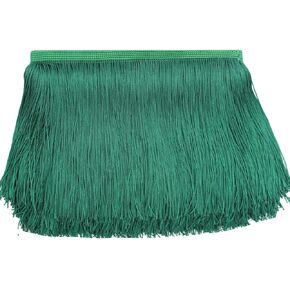 Black Fringe Trim Tassel Sewing Trim 6Inch Width 10 Yards Long for Clothes Accessories Latin Wedding Dress DIY Lamp Shade Decoration (Black) in Saudi Arabia