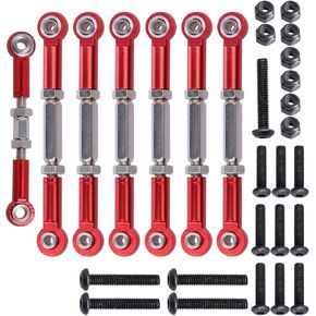 مجموعة وصلات مشبك توجيه قابلة للتعديل من الالومنيوم المؤكسد باللون الاحمر لـ 1/10 تراكساس سلاش 2WD 4X4 in Kuwait