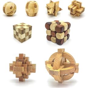 PicassoTiles 8 أنماط متشابكة من الألعاب الحسية المكعب الخشبي والكرة والبراميل والمهارة المنطقية العبقرية ألعاب تحفيز الدماغ ومجموعة ألعاب تعليمية تجميعية فكرية ثلاثية الأبعاد للأطفال والكبار PTP08