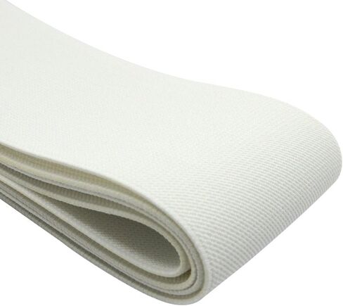 Strapcrafts 2-Inch Wide by 2-Yard Colored Double-Side Twill Elastic Band (White) 11110 in Saudi Arabia