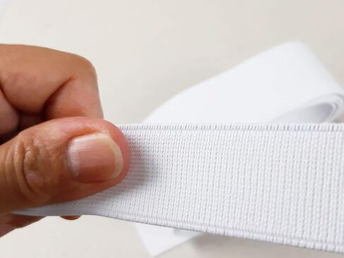 White 3 Yards Mix Size (2", 1-1/2", 1") Inch Knit Elastic Sewing Bands for Craft Fabric Cloth Webbing Garment Trousers Costumes Garment Waistband Pants Bags DIY Spool in Kuwait