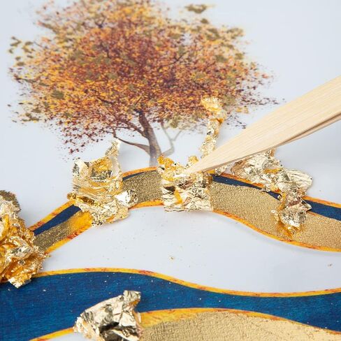 Gilding Brush, Goat Hair Brush, Leaf Sweeper, Paint Brush for Edible Gold Leaf, Gold Flakes, Gold Leaf Sheets (Type2 &Type7 in Kuwait