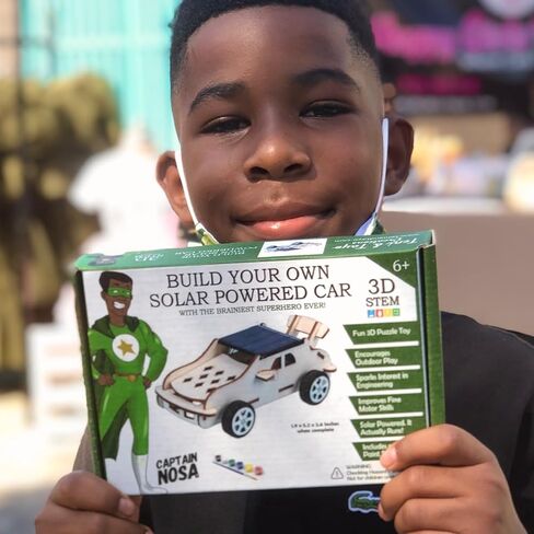 تيني وتايو - اصنع سيارة تعمل بالطاقة الشمسية | مجموعة العلوم والتكنولوجيا والهندسة والرياضيات للأطفال | بناء ودهان سيارة خشبية | الأعمار 4-8، 8-12 | لغز تعليمي خشبي ثلاثي الأبعاد للأولاد والبنات in Kuwait