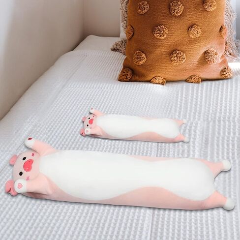 achwishap خنزير أفخم وسادة 19.6"، خنزير وردي محشوة الحيوان، وسادة قطيفة جميلة، لطيف خنزير النوم المعانقة الجسم الوسائد، وسادة الحبيبة لعبة هدية في عيد ميلاد أو عيد الميلاد للأطفال والفتيان والفتيات in Kuwait