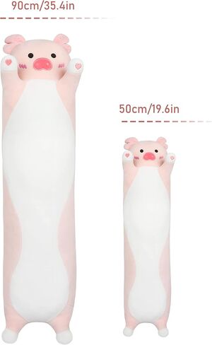 achwishap خنزير أفخم وسادة 19.6"، خنزير وردي محشوة الحيوان، وسادة قطيفة جميلة، لطيف خنزير النوم المعانقة الجسم الوسائد، وسادة الحبيبة لعبة هدية في عيد ميلاد أو عيد الميلاد للأطفال والفتيان والفتيات in Kuwait