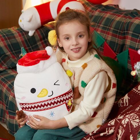 12-Inch Polar Bear Plush Pillow, Polar Bear Stuffed Animal Toy with Scarf, White Bear Plush Throw Pillow for Kids Teens Home Decor in Kuwait