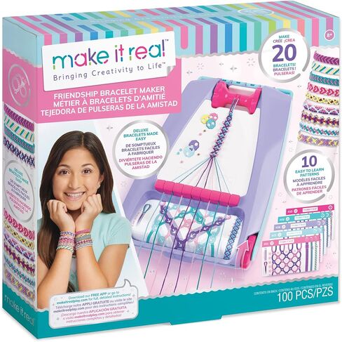 Make It Real: Friendship Bracelet Maker, Make up to 20 Bracelets, 100 Different Pieces to Choose from, for Ages 8 and up in Saudi Arabia