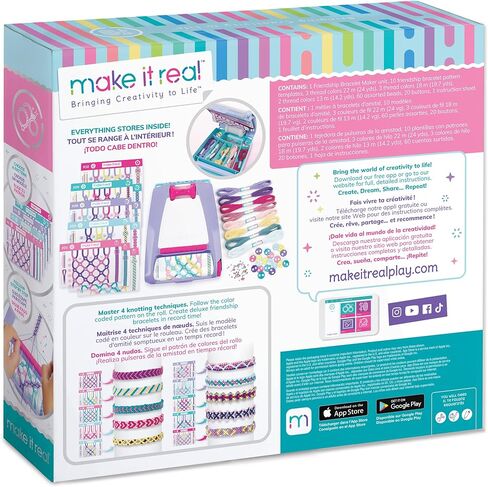 Make It Real: Friendship Bracelet Maker, Make up to 20 Bracelets, 100 Different Pieces to Choose from, for Ages 8 and up in Saudi Arabia