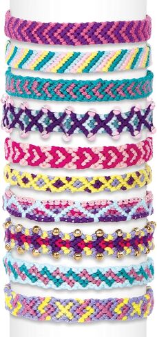 Make It Real: Friendship Bracelet Maker, Make up to 20 Bracelets, 100 Different Pieces to Choose from, for Ages 8 and up in Saudi Arabia