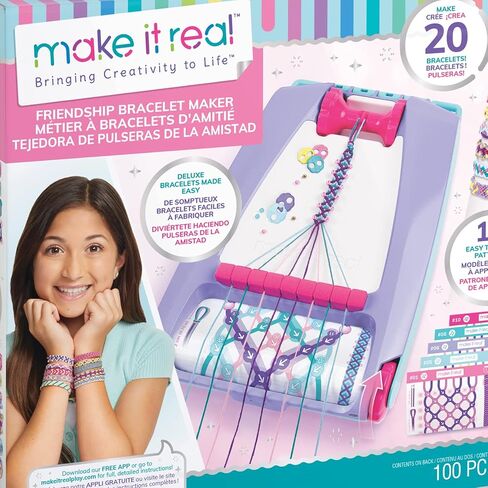 Make It Real: Friendship Bracelet Maker, Make up to 20 Bracelets, 100 Different Pieces to Choose from, for Ages 8 and up in Saudi Arabia