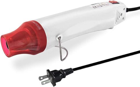 مسدس حراري صغير من Mlife - 300 وات - أداة تسخين مزدوجة الحرارة مع سلك طاقة بطول 6.5 قدم لأكواب راتينج الأكريليك DIY ونقش الانكماش وتغليف الطلاء وتجفيف الحرف الإلكترونية DIY (رمادي فاتح) in Kuwait