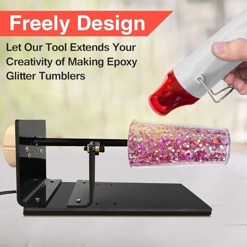 مسدس حراري صغير من Mlife - 300 وات - أداة تسخين مزدوجة الحرارة مع سلك طاقة بطول 6.5 قدم لأكواب راتينج الأكريليك DIY ونقش الانكماش وتغليف الطلاء وتجفيف الحرف الإلكترونية DIY (رمادي فاتح) in Kuwait