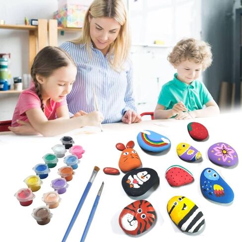 100 PCS Rocks Bulk for Painting, River DIY Rocks Flat & Smooth Kindness Rocks for Crafts, Decoration, Medium/Small Rocks for Painting,1.5"-3"Hand Picked for Painting Rocks (Medium +Small) in Kuwait