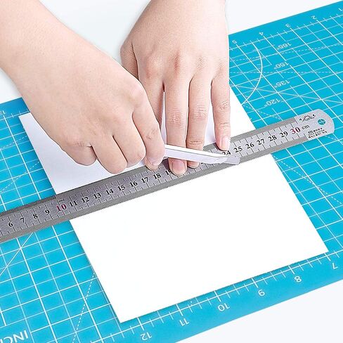 TCAIRG Self Healing Cutting Mat 18"x12" Non-Slip PVC Double Sided 5-Ply A3 Art Craft Rotating Mat,Sewing Crafts Hobby Fabric Precision Scrapbooking Project(Blue/Light blue) in Kuwait