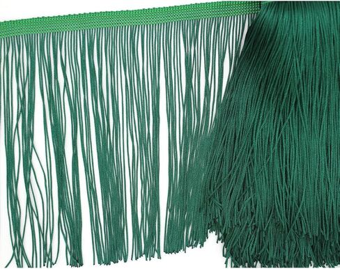 Black Fringe Trim Tassel Sewing Trim 6Inch Width 10 Yards Long for Clothes Accessories Latin Wedding Dress DIY Lamp Shade Decoration (Black) in Saudi Arabia