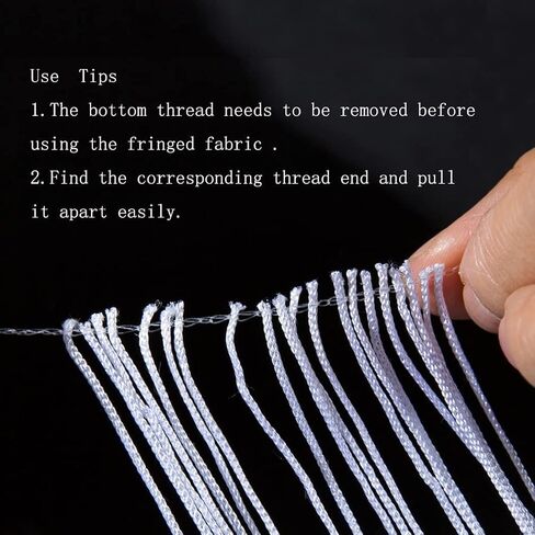 Black Fringe Trim Tassel Sewing Trim 6Inch Width 10 Yards Long for Clothes Accessories Latin Wedding Dress DIY Lamp Shade Decoration (Black) in Saudi Arabia