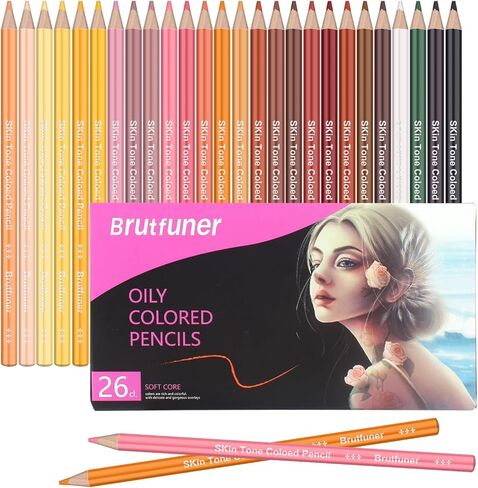 مجموعة أقلام رصاص ملونة من SwiftBuyo 72 لونًا للبشرة، أقلام رصاص ملونة تعتمد على الزيت لتلوين رسم وتظليل الرسم للبالغين، أقلام تلوين احترافية لوازم فنية للفنانين البالغين والمبتدئين والأطفال in Kuwait